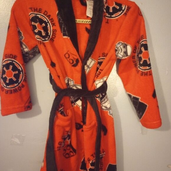 - Lego Star Wars dark side plush bath robe tie and belt closure Sz med - Picture 2 of 8